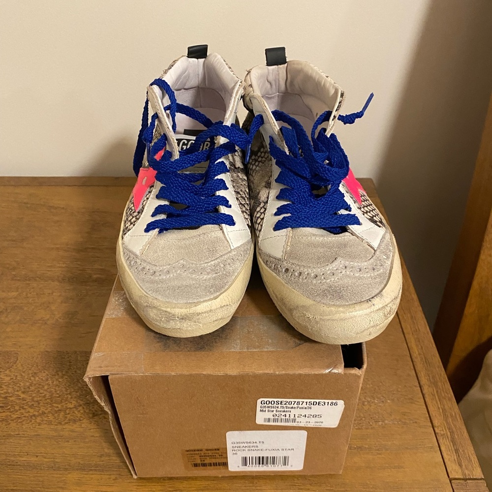 Golden goose mid star python print sneaker